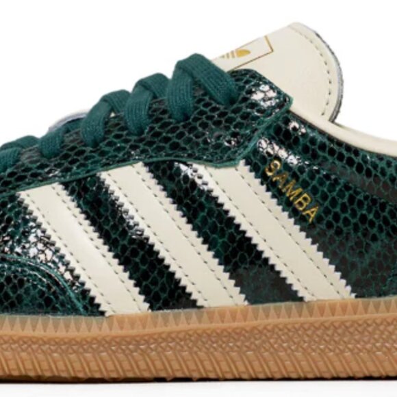 Women’s Adidas Samba OG – Cream White / Collegiate Green – Size 11 - Picture 2 of 10